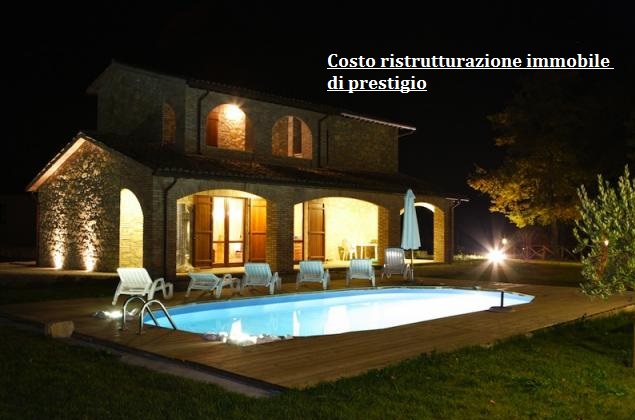 Costo ristrutturazione immobile di prestigio